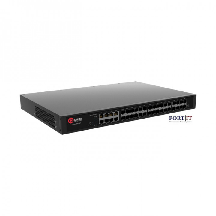 Управляемый коммутатор уровня L3 Qtech QSW-8330-40F (24x1GbE SFP, 8x1GbE, 8x10GbE SFP+)