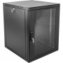 Шкаф телекоммуникационный настенный ЦМО ШРН-15.650-9005 (15U, 600x650, дверь стекло, черный)