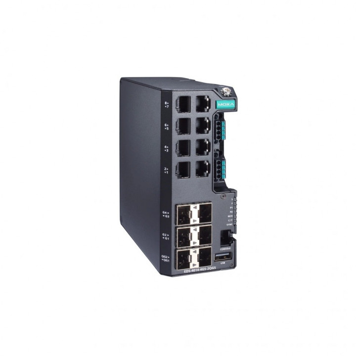 Промышленный коммутатор MOXA EDS-4014-4GS-2QGS-LV (8x10/100BaseT(X), 4x1G SFP, 2x2.5G SFP, dual power)