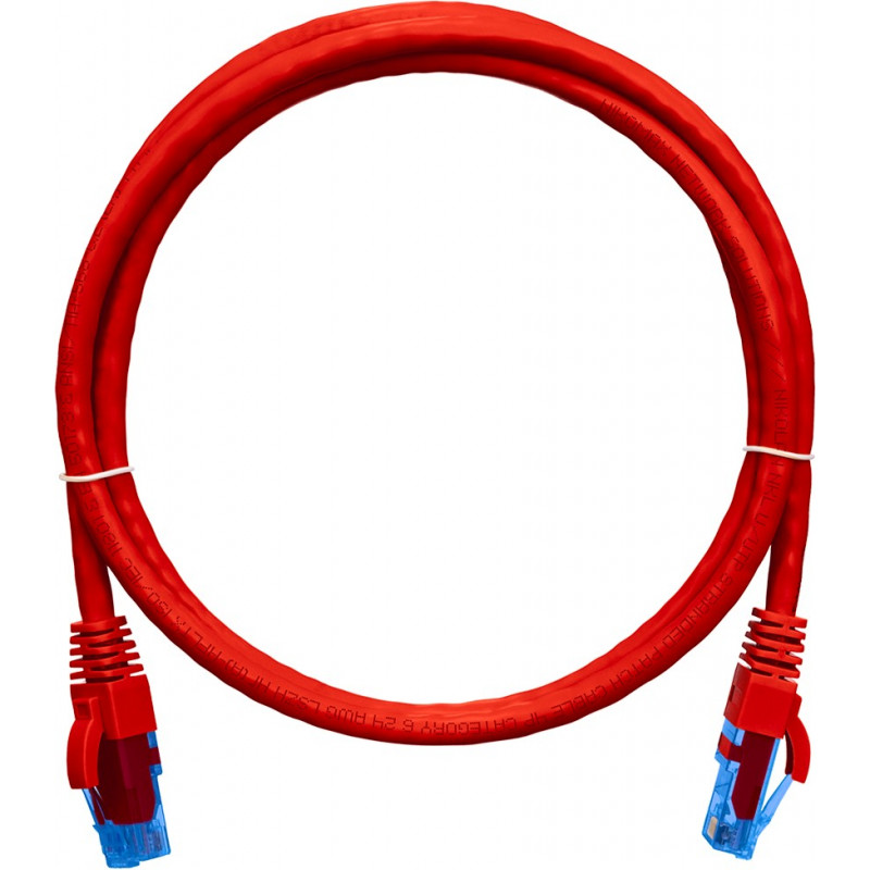 Коммутационный шнур NIKOMAX NMC-PC4UE55B-020-C-RD (U/UTP, Cat.6, 250МГц, 2xRJ45, 2м, красный)
