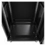 Шкаф монтажный телекоммуникационный Cabeus SH-05C-12U60/60-BK (19" напольный 12U 600x600x730мм, стекл. дверь)