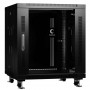Шкаф монтажный телекоммуникационный Cabeus SH-05C-12U60/60-BK (19" напольный 12U 600x600x730мм, стекл. дверь)