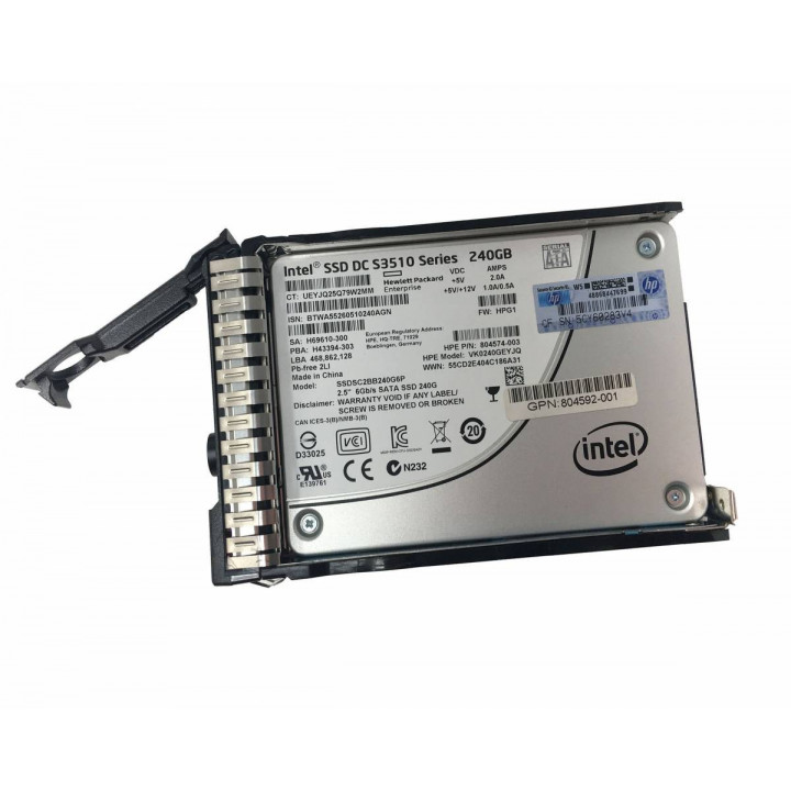 SSD накопитель HPE 804590-B21 (240GB, 3.5", SATA 6G, Read Intensive)