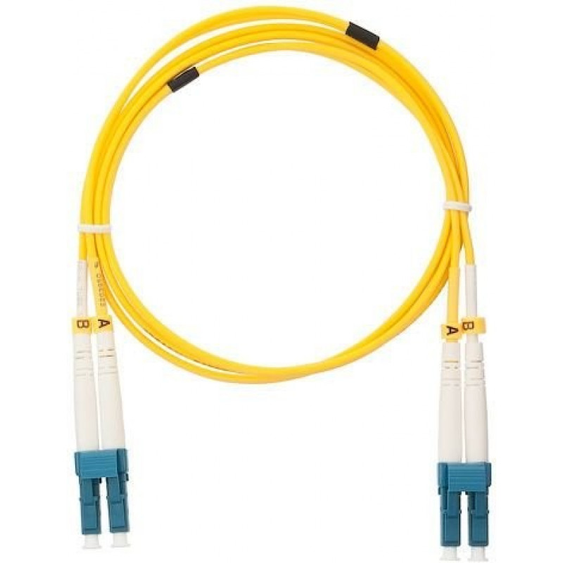 Шнур волоконно-оптический соединительный NIKOMAX NMF-PC2S2C2-LCU-LCU-015 (одномодовый 9/125мкм, OS2, LC/UPC-LC/UPC, двойной, 15м, желтый)