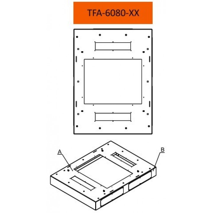 Основание TLK TFA-6080-GY (нижнее и верхнее для напольного шкафа, 600х800 мм, серая)