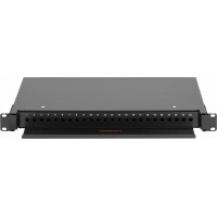 Оптический кросс 19 NIKOMAX, 1U, до 24 FC/ST портов, выдвижной, NMF-RP24FC-TS-P-1U-BK