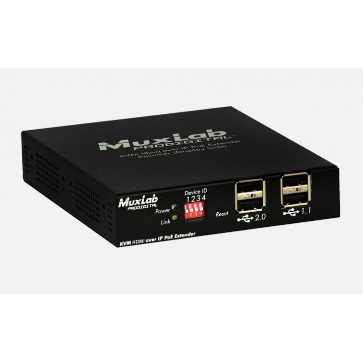 Приёмник MuxLab 500770-RX (декодер KVM и HDMI over IP, сжатие JPEG2000, PoE) Приёмник MuxLab 500770-RX (декодер KVM и HDMI over IP, сжатие JPEG2000, PoE)