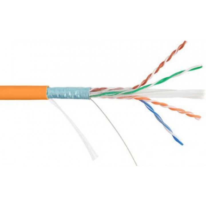 Кабель F/UTP 4 пары, категория 6 NIKOLAN NKL 4240C-OR (кат.6, 250МГц, LSZH нг (А)-HFLTx, оранжевый, 305м)