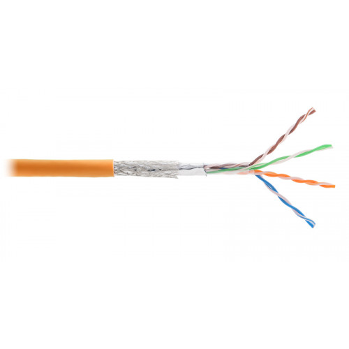 Кабель U/UTP 4 пары, категория 5e NIKOLAN NKL 9300C-OR (LSZH нг (В)-HFLTx, 24 AWG, 100МГц, оранжевый, 305м)