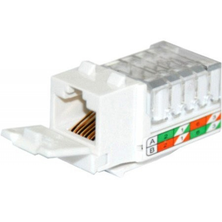Модуль-вставка NIKOMAX NMC-KJUC3-WT (кат.3, RJ12/6P6C, неэкранированный, белый)