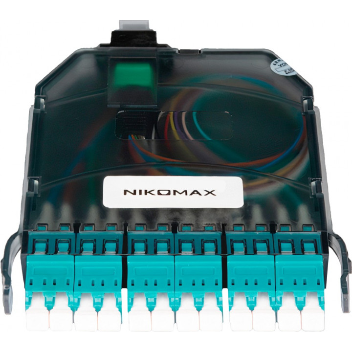 Кассета волоконно-оптическая NIKOMAX NMF-CT12M3PA-MTPM-LCU-TR (MTP/MPO, OM3, 1xMTP-12xLC)