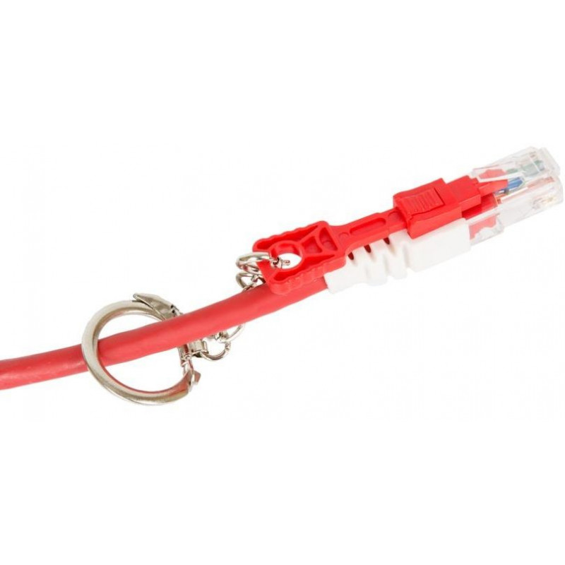 Коммутационный шнур NIKOMAX NMC-PC4UE55B-005-CS-RD (U/UTP, Cat.6, 0.5м, красный, с замком, LSZH)