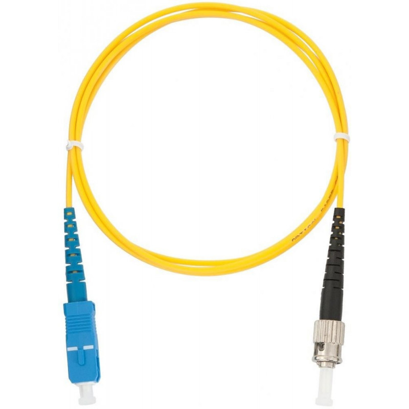 Шнур волоконно-оптический переходной NIKOMAX NMF-PC1S2C2-SCU-STU-002 (SC/UPC-ST/UPC, 9/125 мкм, OS2, желтый, 2м)