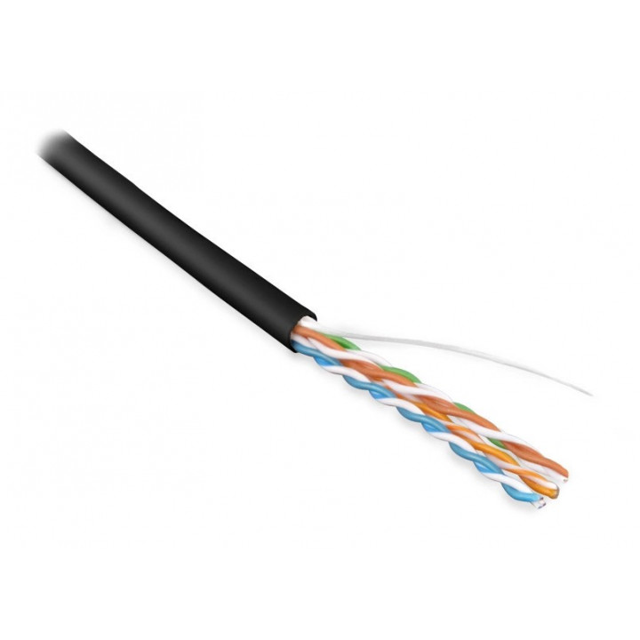 Кабель Hyperline UUTP4-C5E-S24-IN-LSZH-BK-305 (U/UTP, Cat.5e, 4 пары, solid, 305 м, черный)