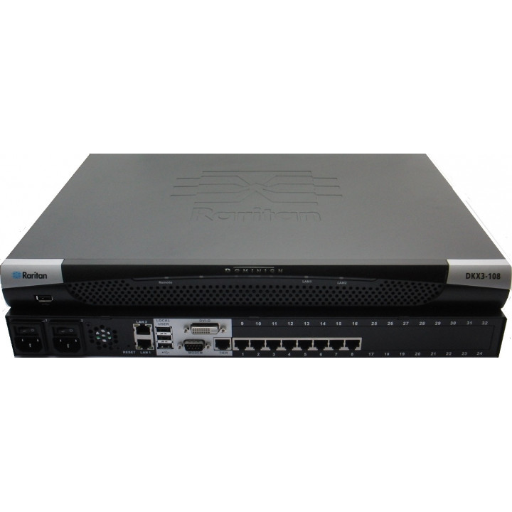 KVM-переключатель Raritan DKX3-108 (KVM-over-IP, 8 портов, Virtual Media) KVM-переключатель Raritan DKX3-108 (KVM-over-IP, 8 портов, Virtual Media)