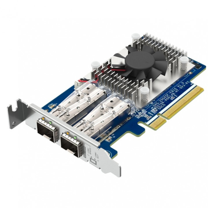 Сетевая карта QNAP QXG-25G2SF-E810 (PCIe Gen4 x8, 2x25GbE SFP28)