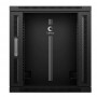 Шкаф телекоммуникационный Cabeus SH-05F-12U60/60-R-BK (19" настенный 12U 600x600x635мм, дверь стекло)