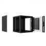 Шкаф телекоммуникационный Cabeus SH-05F-12U60/60-R-BK (19" настенный 12U 600x600x635мм, дверь стекло)