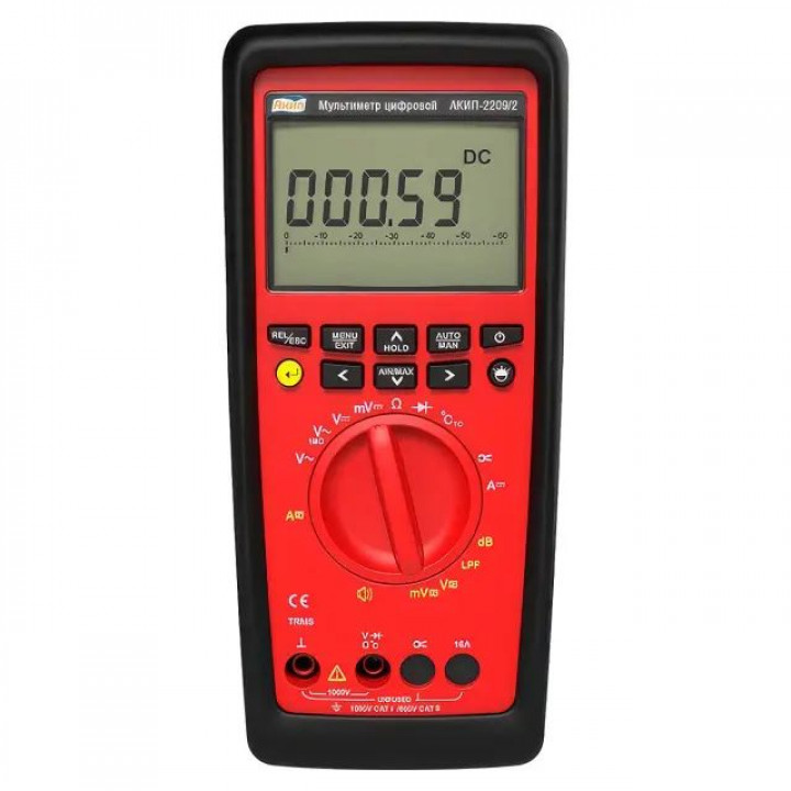 Мультиметр АКИП-2209/2 (1000 В, 16 А, True RMS) Мультиметр АКИП-2209/2 (1000 В, 16 А, True RMS)