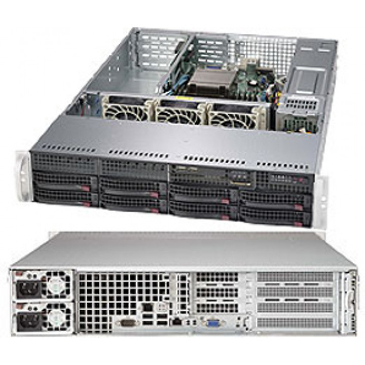 Серверная платформа Supermicro SYS-5028R-WR (2U, 1x2011v3, C612, 8xDDR4, 8x3.5", 5x PCI-E, 2GE)