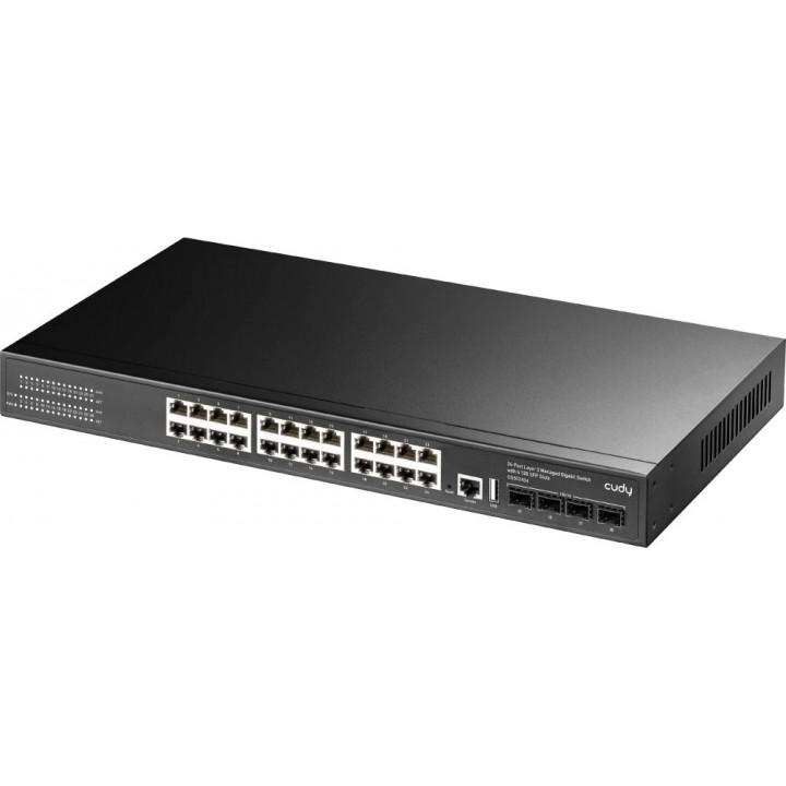 Коммутатор Cudy GS5024S4 (L3, 24x1Гбит/с, 4SFP+) Коммутатор Cudy GS5024S4 (L3, 24x1Гбит/с, 4SFP+)