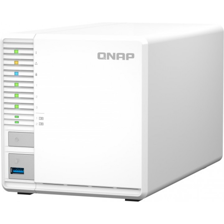 Сетевой RAID-накопитель QNAP TS-364-8G (3 отсека, 2 слота M.2, Intel Celeron, 4 ГБ)