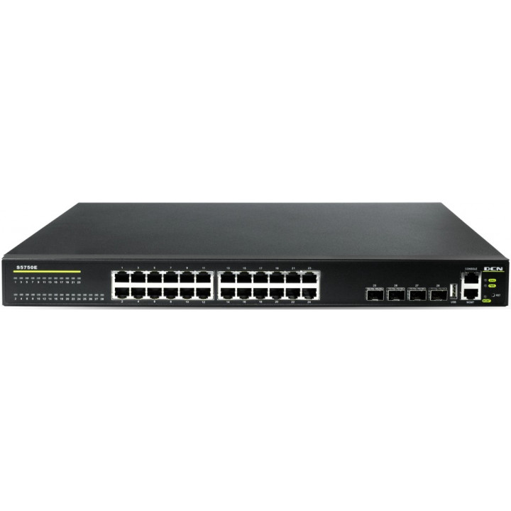 Коммутатор DCN S5750M-30X-P-SI (24x 2.5G + 4x 10G + 2x 40G, до 1000W PoE)