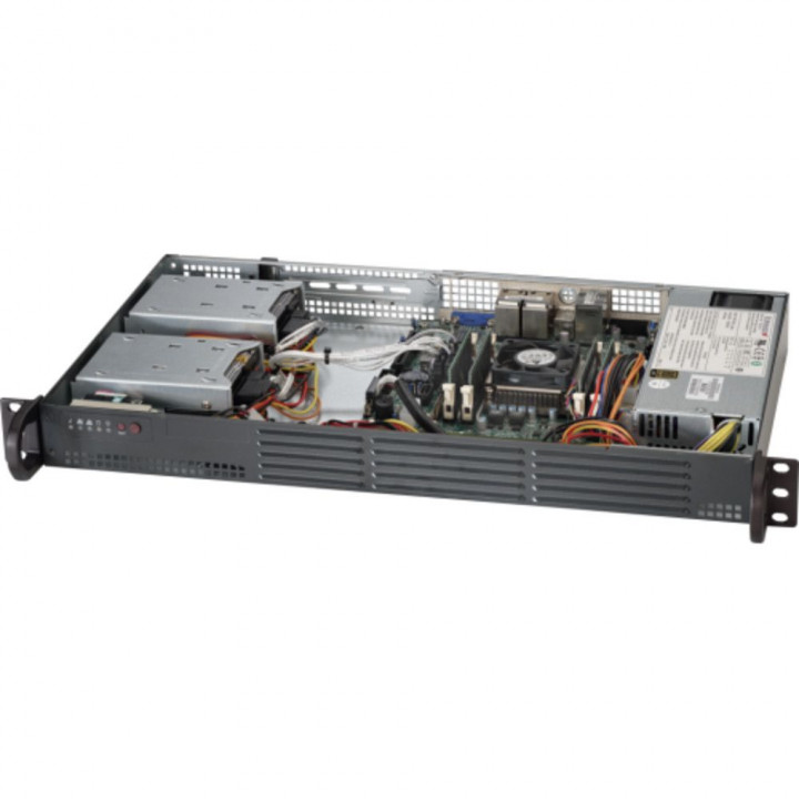 Серверная платформа Supermicro SYS-5019C-L (Dual socket E-2200, до 64GB RAM, 4 SATA3)