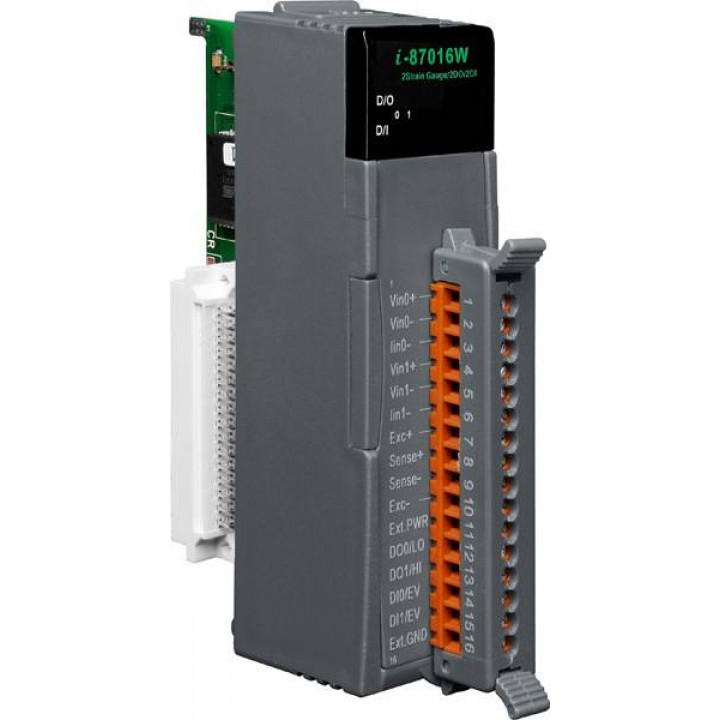 Модуль ICP DAS I-87016W-G CR (2 канала аналогового ввода для тензометрических датчиков) Модуль ICP DAS I-87016W-G CR (2 канала аналогового ввода для тензометрических датчиков)