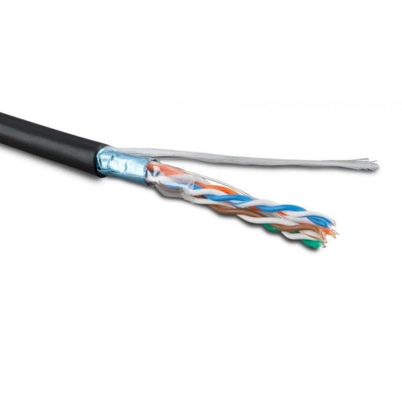Кабель Hyperline FUTP4-C5E-S24-OUT-LSZH-BK-500