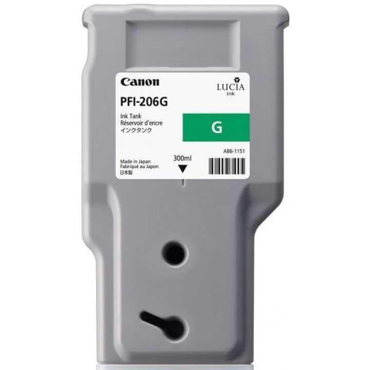 Картридж Canon 5310B001 PFI-206 Green (зеленый, 300 мл)