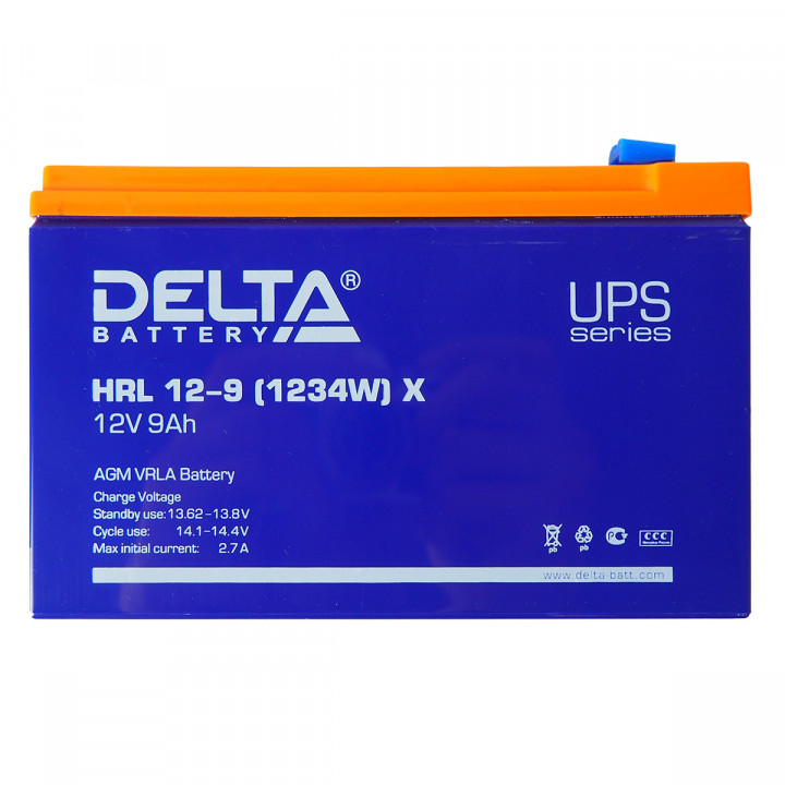 Аккумуляторная батарея Delta HRL 12-9 (1234W) X (AGM, срок службы до 12 лет) Аккумуляторная батарея Delta HRL 12-9 (1234W) X (AGM, срок службы до 12 лет)