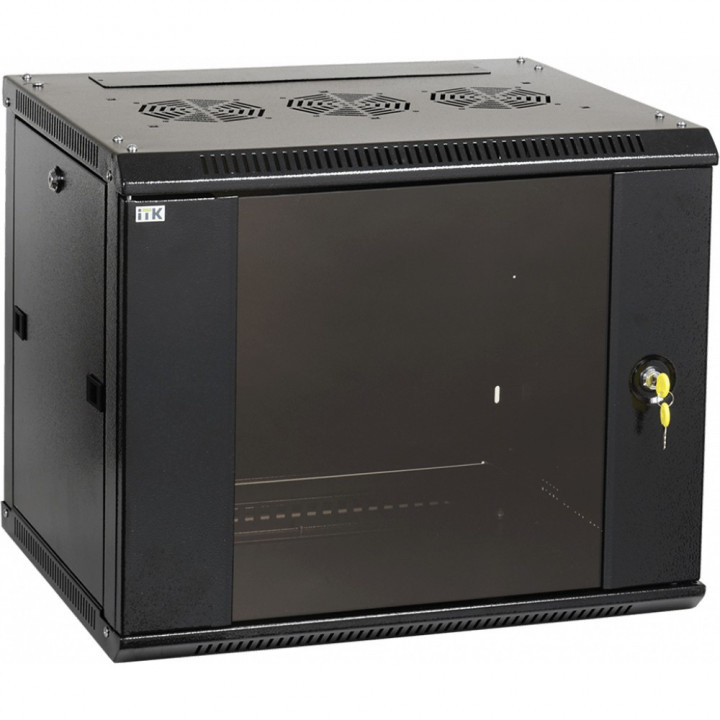 Шкаф ITK LWR5-06U64-GF (19", настенный, 6U, 600x450, стеклянная дверь, черный) Шкаф ITK LWR5-06U64-GF (19", настенный, 6U, 600x450, стеклянная дверь, черный)