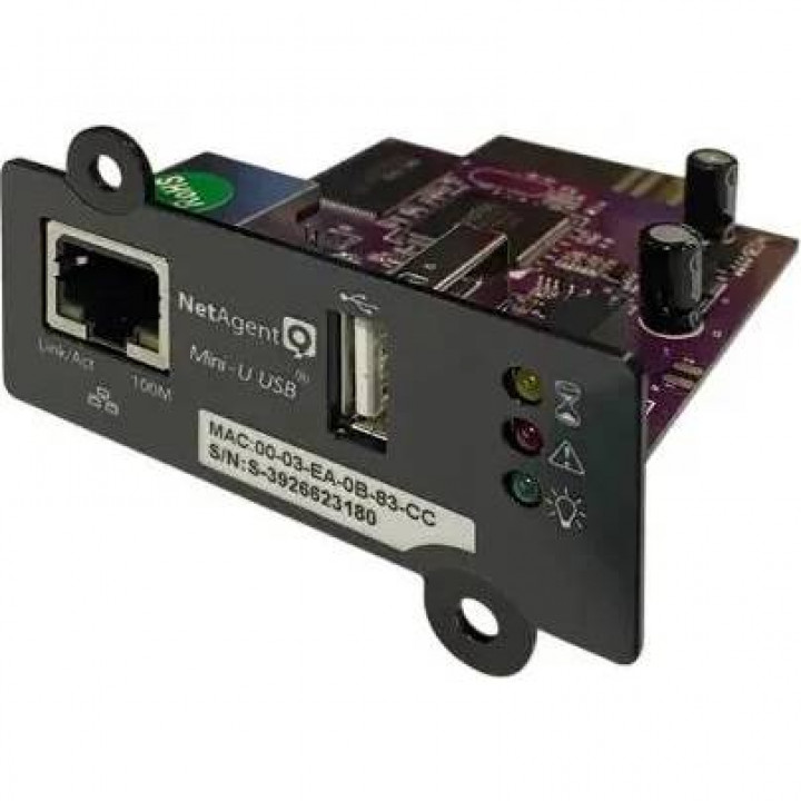 Карта сетевого управления Powercom DS807 (адаптер SNMP, 10M/100M, 1-port, USB) Карта сетевого управления Powercom DS807 (адаптер SNMP, 10M/100M, 1-port, USB)