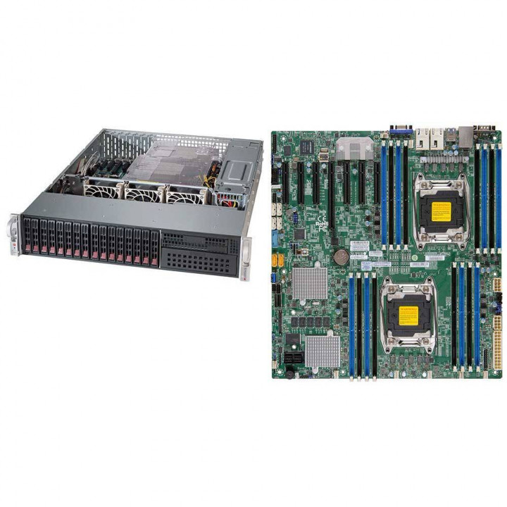 Серверная платформа Supermicro SYS-2028R-C1RT (2U, LGA 2011, 24xDDR4, 10xSATA3, 8xSAS3)