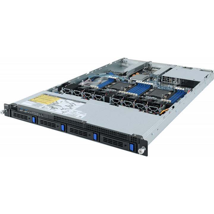 Серверная платформа GIGABYTE R161-340 6NR161340MR-M7-100 (1U, 2x LGA-3647, C621, 16xDIMM, 4x3.5") Серверная платформа GIGABYTE R161-340 6NR161340MR-M7-100 (1U, 2x LGA-3647, C621, 16xDIMM, 4x3.5")