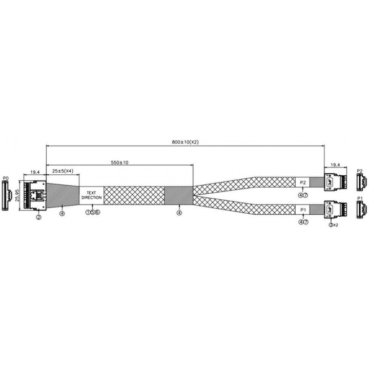 Комплект кабелей ASUS 90SKS000-M3PAN0 (RS720A-E12-RS24/RS12/9560 RAID CABLE KIT)