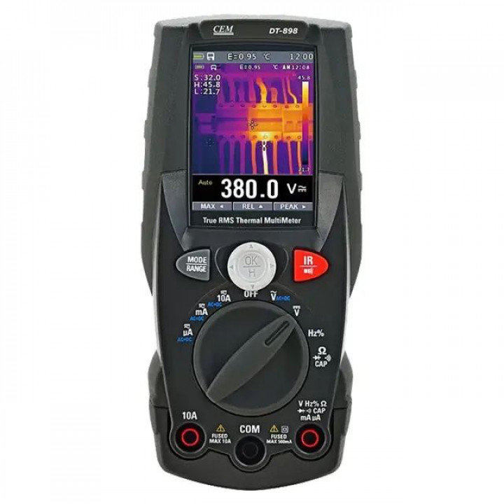 Мультиметр-тепловизор CEM DT-898 (1000 В, 10 А, 80x80 пикс)