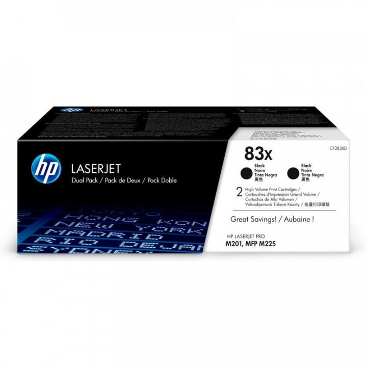 Тонер-картридж HP CF283AF (черный, 2 шт. по 1500 стр.)