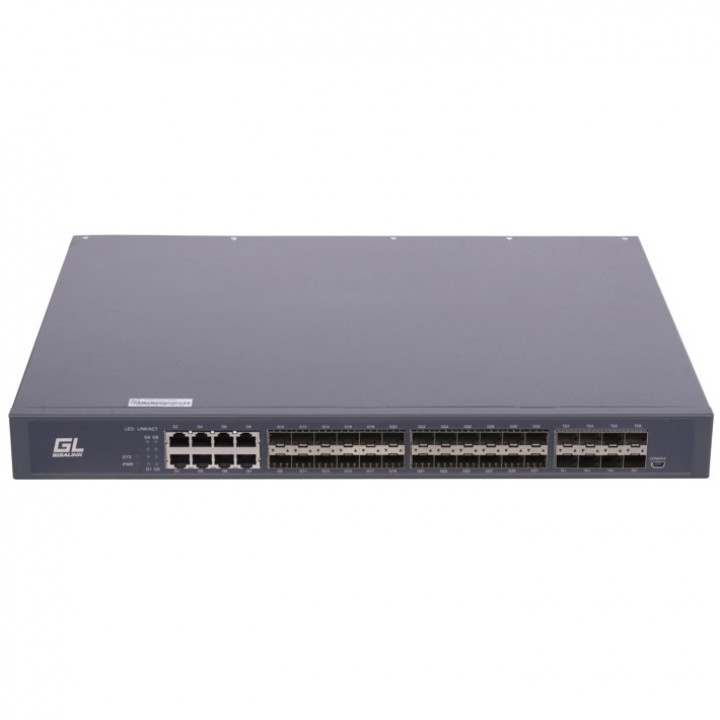 Управляемый коммутатор NIKOMAX (GIGALINK) GL-SW-G301-40F (24x100/1000BaseX SFP, 8x10/100/1000BaseT, 8x1/10GE SFP+)