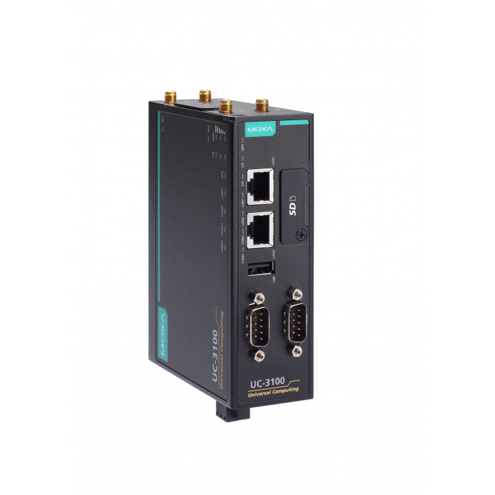 Ультракомпактный встраиваемый компьютер MOXA UC-3121-T-EU-LX (2xLAN, 1xRS-232/422/485, 1xCAN, Wi-Fi)
