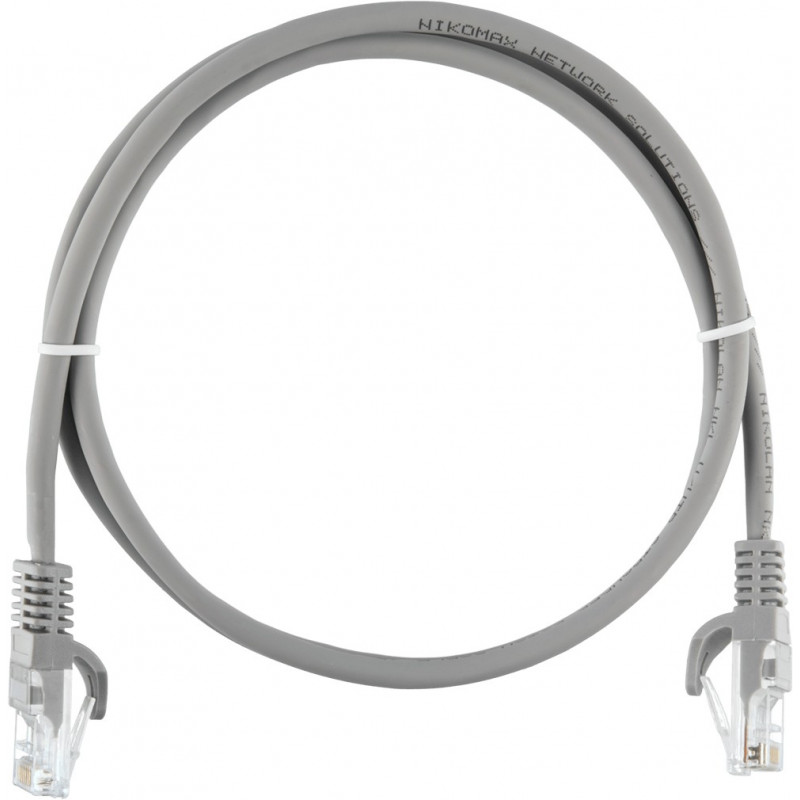 Коммутационный шнур NIKOMAX NMC-PC4UD55B-ES-015-C-GY (U/UTP, кат.5е, 100МГц, 2xRJ45, 1.5м, серый)