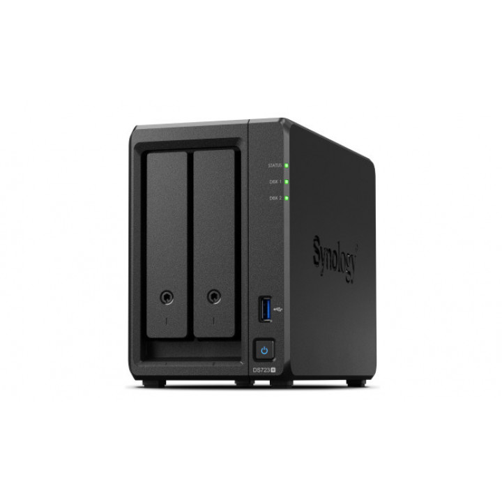 Сетевой накопитель Synology DS723+ (AMD Ryzen R1600, 2 ГБ, 2-отсека)