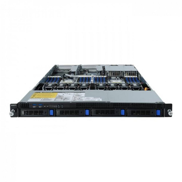 Серверная платформа GIGABYTE 6NR182Z90MR-00-A001 (1U, 2x EPYC 7003, 32x DIMM, 4x 3.5"/2.5", 2x 1200W) Серверная платформа GIGABYTE 6NR182Z90MR-00-A001 (1U, 2x EPYC 7003, 32x DIMM, 4x 3.5"/2.5", 2x 1200W)