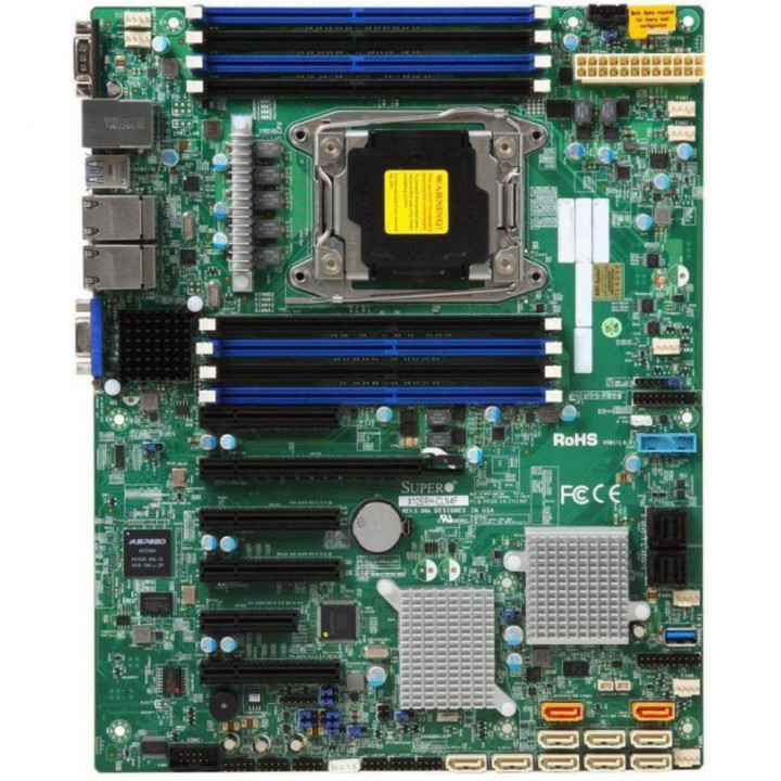 Серверная материнская плата Supermicro MBD-X10SRH-CLN4F-O (Soc-2011, ATX, 8xDDR4, 10xSATA3, SATA RAID, 4xGbEth)