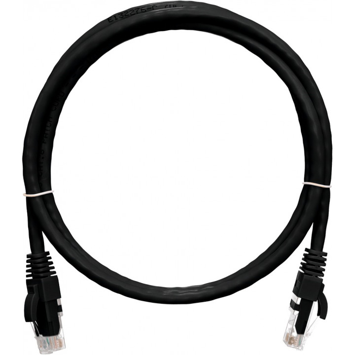 Коммутационный шнур U/UTP 4 пары кат.6 NIKOMAX NMC-PC4UE55B-030-C-BK (3м, черный, 250МГц, LSZH)