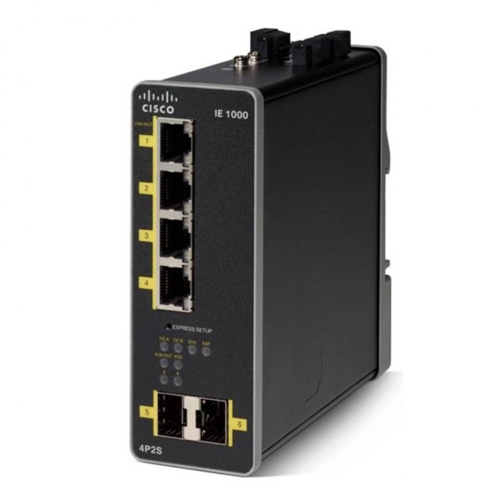 Коммутатор Cisco IE-1000-4P2S-LM (4xFE, 2xGE SFP, PoE, L2)