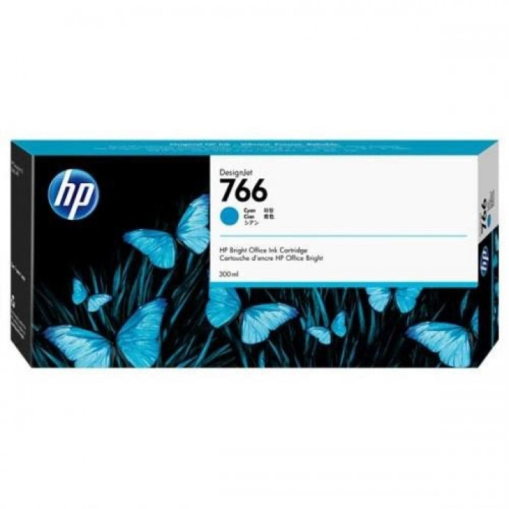 Картридж HP P2V89A (766, голубой, 300 мл)
