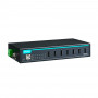 Промышленный USB-хаб MOXA UPort 407-T w/o Adapter (7 Port industrial-grade USB Hub, without adapter, t:-40/+75)