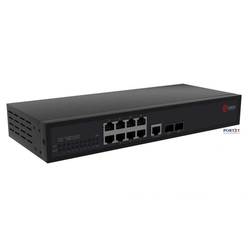 Управляемый коммутатор уровня L2+ Qtech QSW-3410-10T-POE-AC
